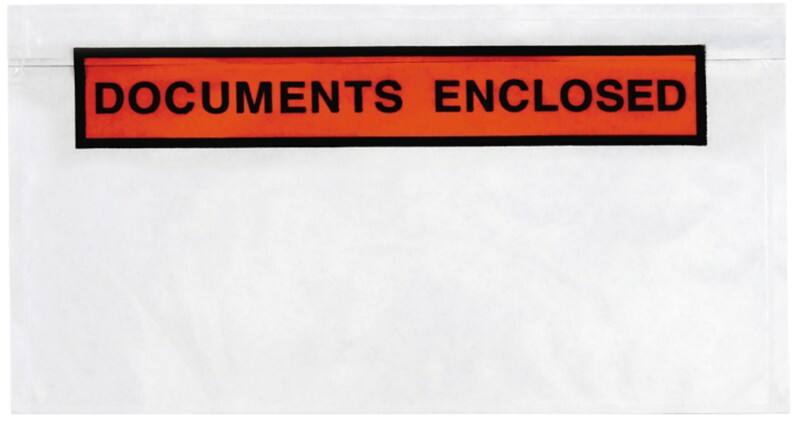 Enveloppes de bordereau d'expédition RAJA Autocollante DL PE (Polyéthylène), Papier silicone Transparent 22,5 (l) x 11,5 (h) cm 1 000 unités