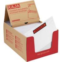 RAJA Autocollante Pochettes pour documents PE (Polyéthylène), papier silicone Transparent 16,5 (l) x 22,5 (H) cm 250 Unités