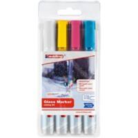 Marqueur pour verre EDDING e-95 Pointe feutre 1,5-3 mm Assortiment