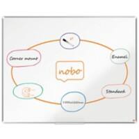 Tableau blanc Nobo Premium Plus Montage mural Magnétique Émail Simple face 150 (L) x 120 (H) cm