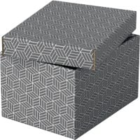 Boîte de rangement/cadeau Esselte Home 628281 petit format carton 100% recyclé gris 200 x 255 x 150 mm 3 unités