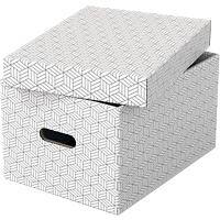 Boîte de rangement Esselte Home 628282 format medium carton 100% recyclé blanc 265 x 365 x 205 mm 3 unités