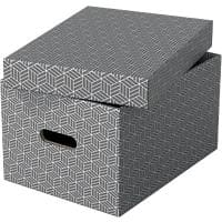 Boîte de rangement Esselte Home 628283 format medium carton 100% recyclé gris 265 x 365 x 205 mm 3 unités