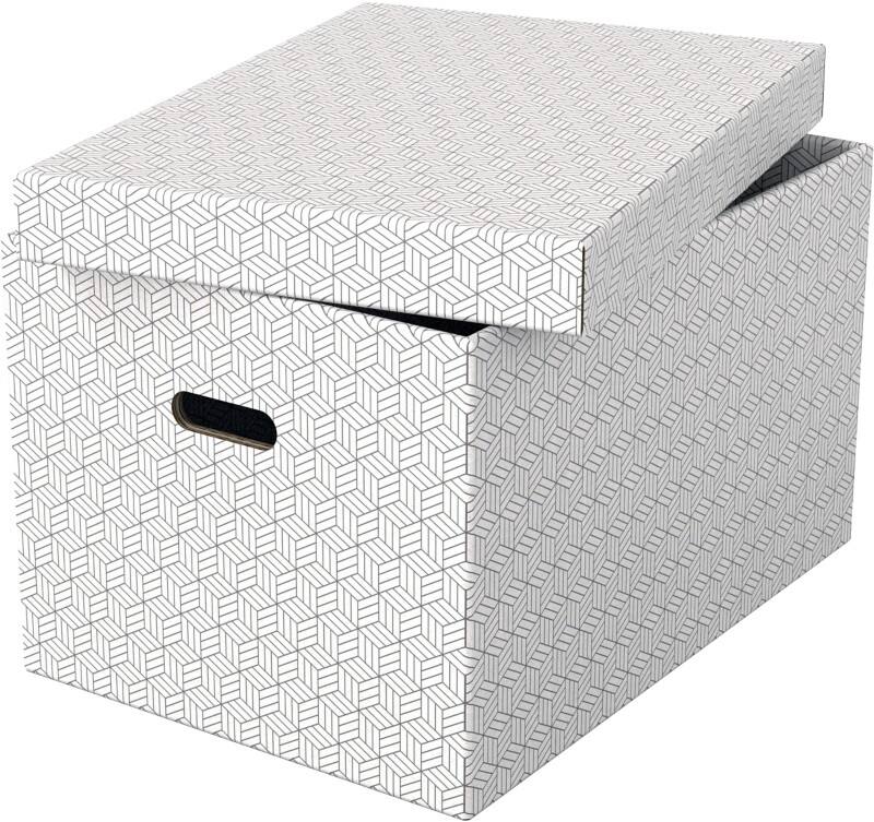 Boîte de rangement Esselte Home 628286 grand format carton 100% recyclé blanc 355 x 510 x 305 mm 3 unités