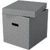 Boîte de rangement Esselte Home 628289 cube grand format carton 100% recyclé gris 320 x 365 x 315 mm 3 unités