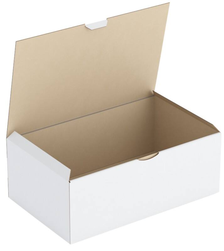 RAJA Boîte d'expédition Paroi simple Carton 220 (l) x 130 (P) x 350 (H) mm Blanc 50 Unités