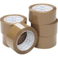 RAJA Ruban adhésif d'emballage Brun 50 mm x 66 m (L) PP (Polypropylène) 6 Unités