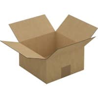 RAJA Boîte d'expédition Paroi simple Carton 200 (l) x 110 (P) x 200 (H) mm Brun 25 Unités