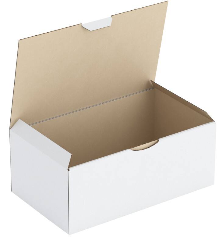RAJA Boîte d'expédition Paroi simple Carton 150 (l) x 100 (P) x 250 (H) mm Blanc 50 Unités