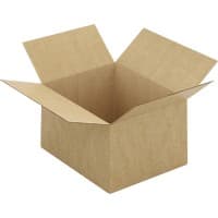 RAJA Boîte d'expédition Paroi simple Carton 200 (l) x 150 (P) x 250 (H) mm Brun 20 Unités