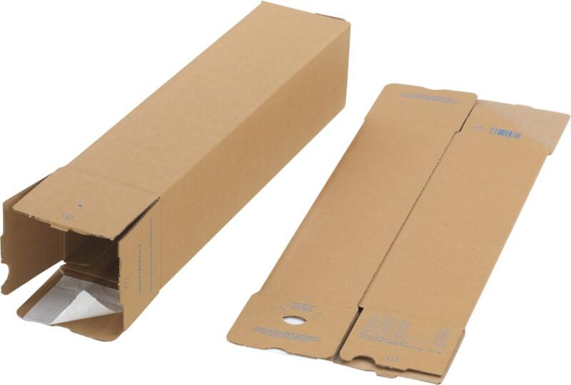 Tube d’expédition Raja Carré Carton Languette de fermeture Marron 10 unités