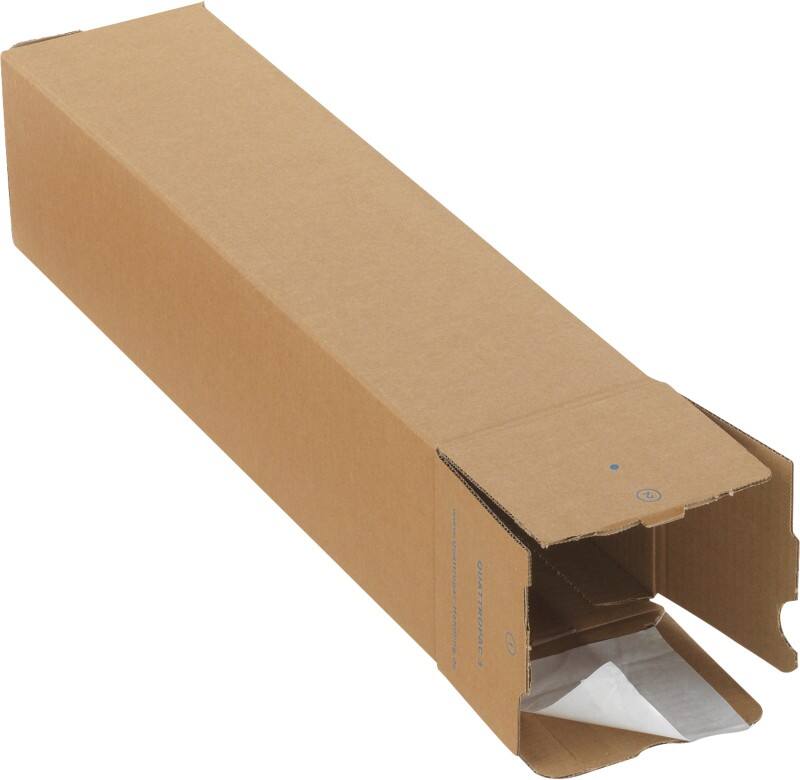 Tube d’expédition Raja Carré Carton Languette de fermeture Marron 10 unités