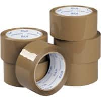 RAJA Ruban adhésif d'emballage Brun 48 mm (l) x 66 m (L) PP (Polypropylène) 6 Unités