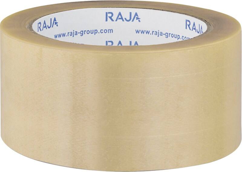 RAJA Ruban adhésif d'emballage Transparent 50 mm (l) x 66 m (L) PVC (Polychlorure de vinyle) 6 Unités