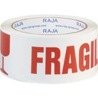 RAJA Bande de signalisation Blanc, Rouge 50 mm (l) x 66 m (L) PP (Polypropylène) 6 Unités