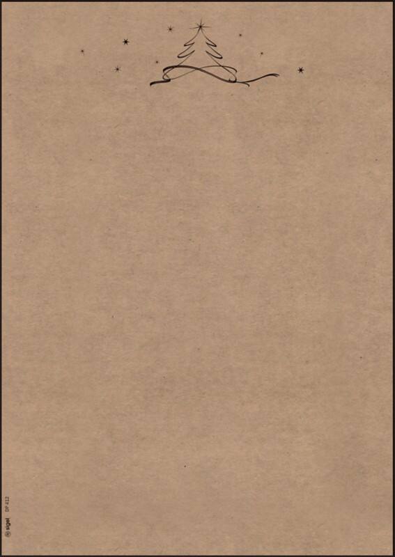 Papier de Noël Sigel DP412 100 g/m² 21 x 12 cm Marron 100 Unités