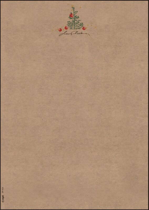 Papier de Noël Sigel DP415 100 g/m² 21 x 12 cm Marron 100 Unités