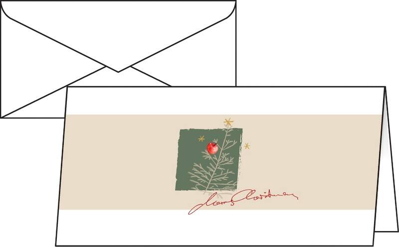 Carte de Noël + enveloppe Sigel DS072 21,8 cm Brun 10 + 10 unités