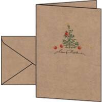 Carte de Noël Sigel DS075 225 g/m² 21,1 x 9 cm Marron 20 Unités