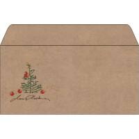 Enveloppes de Noël Sigel DU255 100 g/m² 11,1 x 25 cm Marron 50 Unités