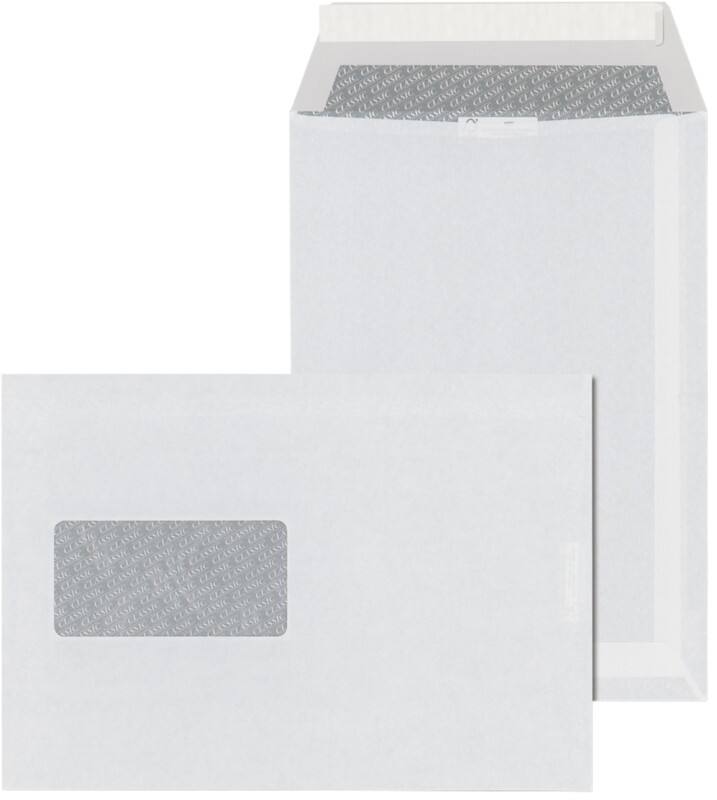 Enveloppes ÖKI Classic Fenêtre à gauche C5 229 x 162 mm (l x h) Bande adhésive Blanc 90 g/m² 500 unités
