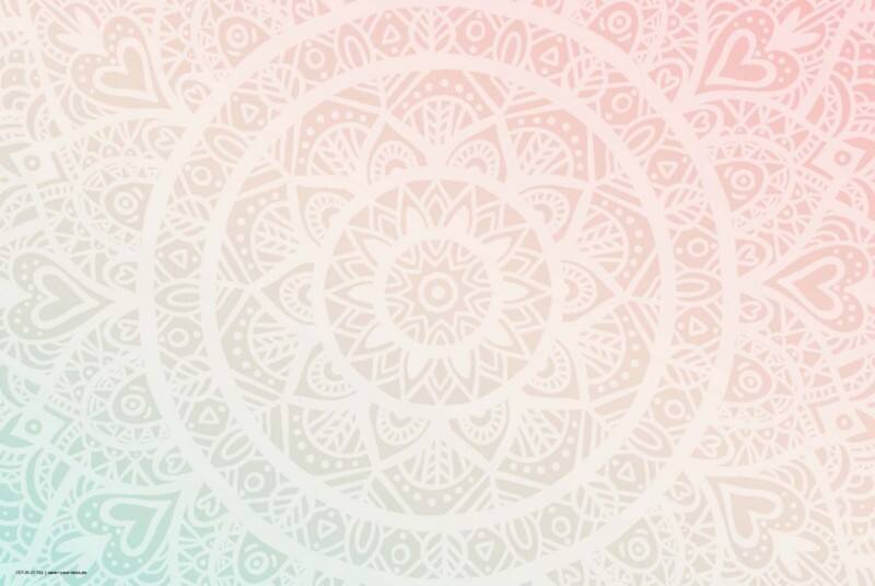 Sous-main cover your desk Mandala Vinyle Rouge 40 x 60 cm