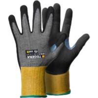 Gants de manutention TEGERA Infinity Non jetables Carbone, Fibre fil inox, HPPE (Polyéthylène haute performance), Mousse de nitrile, Nylon, PU (Polyuréthane) à base d'eau, Technologie CRF Non poudrés Extra Large (XL) Gris, jaune 6 paires