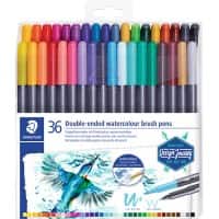 Feutres pinceau STAEDTLER Aquarelle - Assortiment 36 Unités