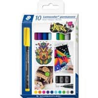 Marqueur OHP/DVD Lumocolor STAEDTLER Fin Ogive Assortiment 10 Unités