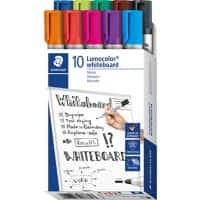 Marqueur pour tableau blanc STAEDTLER 351 Lumocolor Pointe ogive Assortiment Rechargeable 10 unités