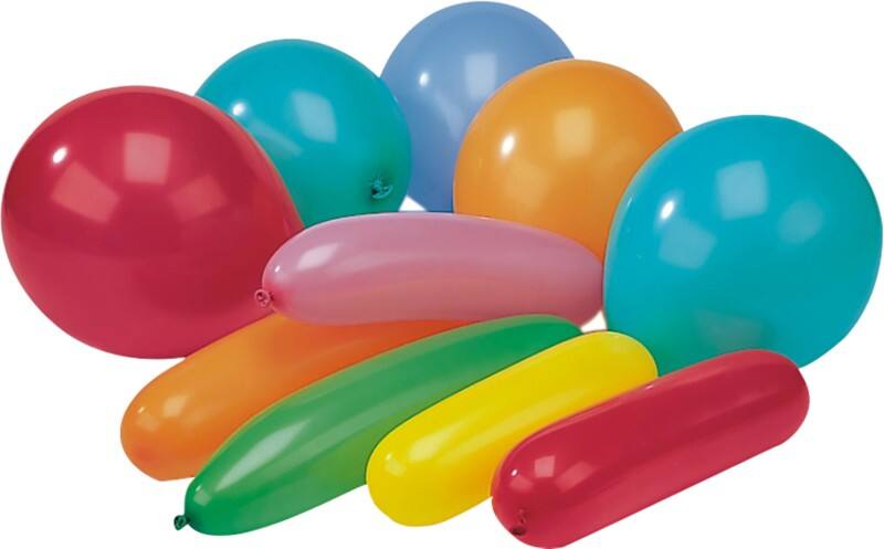 Ballon PAPSTAR Rond, long Assortiment 20 Unités