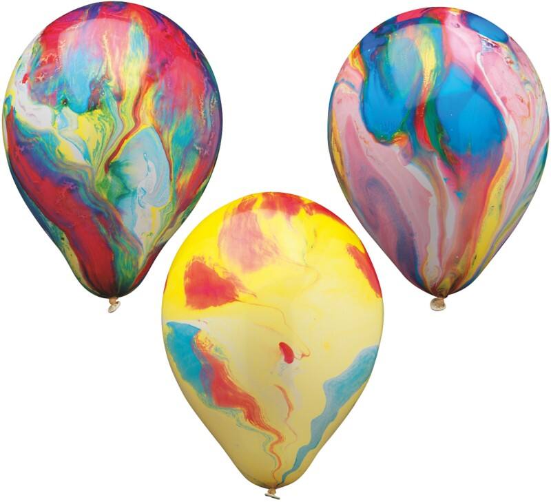 Ballon PAPSTAR Rond Latex naturel Multicolore 8 Unités