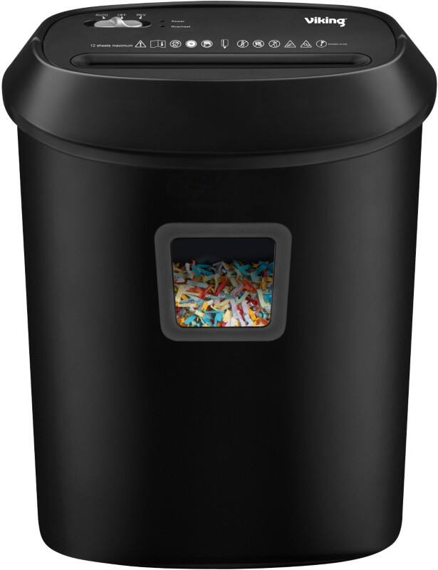 Destructeur de documents Viking 12 Feuilles Coupe croisée Niveau de sécurité P-3 25 L OS1201D