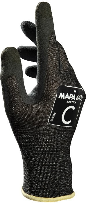 Gants de manutention Mapa Professional Krytech 643 Non jetables Nitrile Non poudrés Extra Extra Large (XXL) Noir