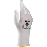 Gants de manutention Mapa Professional Ultrane 550 Non jetables PP (Polypropylène) Non poudrés Medium (M) Blanc