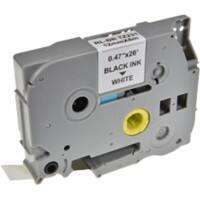 Ruban d'étiquettes P-touch Compatible Brother TZe-231 5BRT231-WT Adhésif Noir sur Blanc 12 x 8 m   