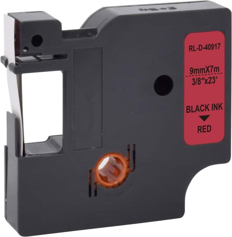 Ruban d'étiquettes 5DY40917-WT Compatible Noir, rouge 63 mm (l) x 7 m (L)