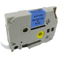 Ruban d'étiquettes P-touch Compatible Brother TZe-531 5T531-WT Autocollantes Noir sur Bleu 12 mm x 8 m
