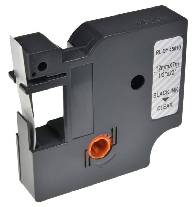 Ruban d'étiquettes RL-D-45010P Compatible Noir, transparent 63 mm (l) x 7 m (L)