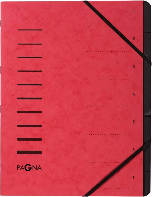 Trieur PAGNA A4 Vierge Carton 7 compartiments Rouge 24,5 x 0,4 x 32 cm (l x p x h)