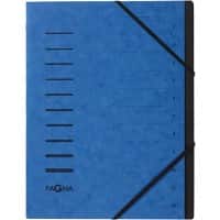 Trieur PAGNA A4 Vierge Carton 12 intercalaires Bleu 24,5 x 0,5 x 32 cm (l x p x h)