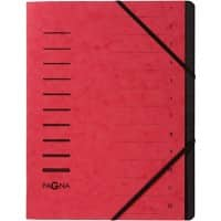 Trieur PAGNA A4 Vierge Carton 12 compartiments Rouge 24,5 x 0,5 x 32 cm (l x p x h)