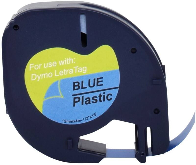 Ruban d'étiquettes LT Compatible DYMO 91225 RL-D-91225 Autocollantes Blue 12 mm x 4 m