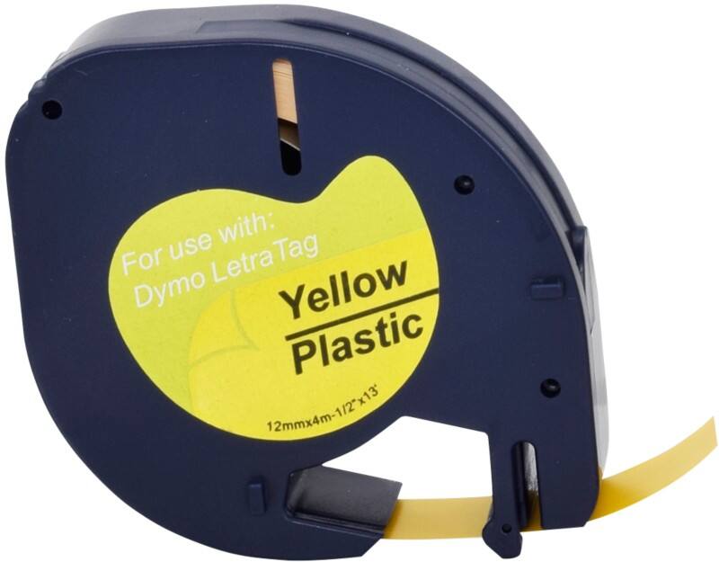 Ruban d'étiquettes LT Compatible DYMO 91222 5DY91222-WT Autocollantes Yellow 56 mm x 4 m