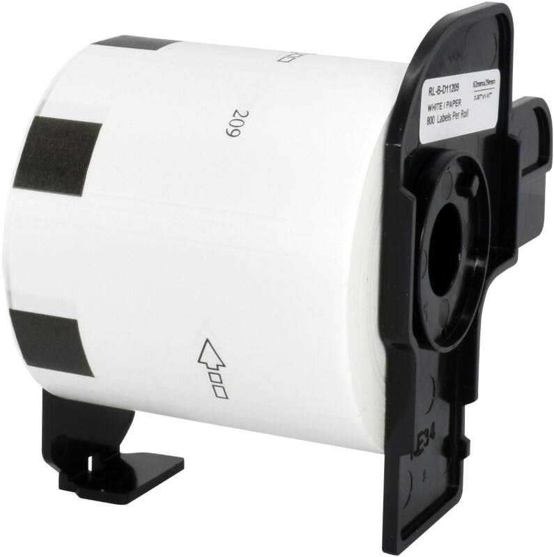 Rouleau d'étiquettes QL Compatible Brother DK-11209 5BR11209 Autocollantes Noir sur Blanc 90 x 91 mm 800 Étiquettes