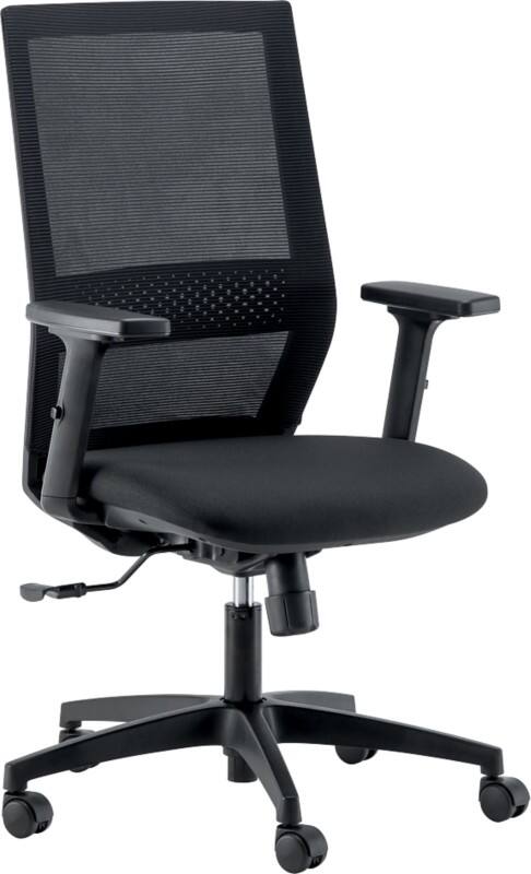 Siège de bureau Theo Viking Realspace Mécanisme synchrone Filet Accoudoirs 3D Siège réglable en hauteur Noir 120 kg