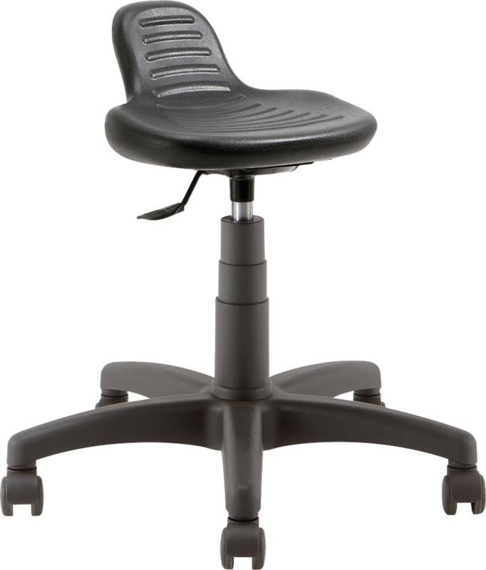 Tabouret CONFORT 01/PG Plastique Sans accoudoirs Siège réglable en hauteur Noir 110 kg 640 x 640 mm