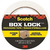 Ruban adhésif d'emballage Scotch Box Lock Transparent Super Fort 48 (B) mm x 50 m (L)  PP (Polypropylène) 78,8 microns