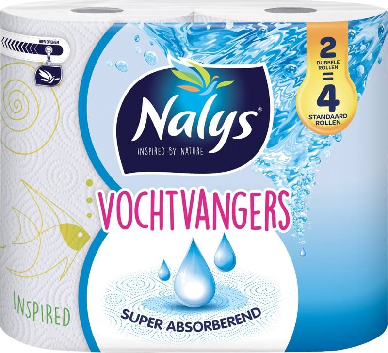 Essuie-tout Nalys Absorb 2 épaisseurs 2 rouleaux de 73 Feuilles