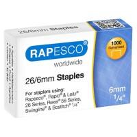 Agrafes Rapesco 26/6 S11661Z3 Acier Argenté 1000 Unités